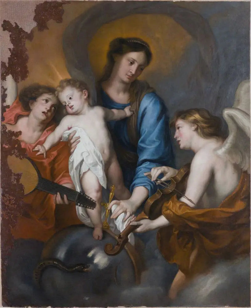 Virgem com o Menino e Anjos - Antoine van Dyck