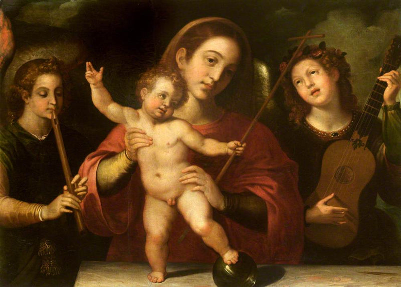 Virgem com o Menino e anjos músicos - Francisco Ribalta