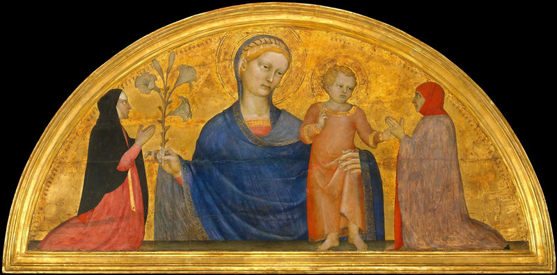 Virgem com o Menino e doadores - Giovanni da Milano