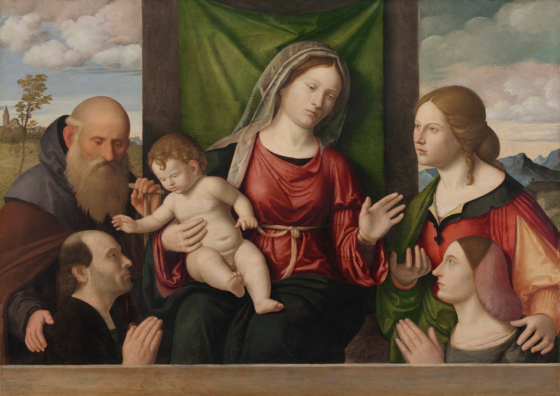 Virgem com o Menino, santos e doadores - Cima da Conegliano
