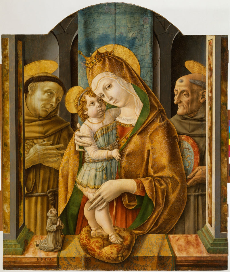 Virgem com o Menino, santos e um doador - Carlo Crivelli
