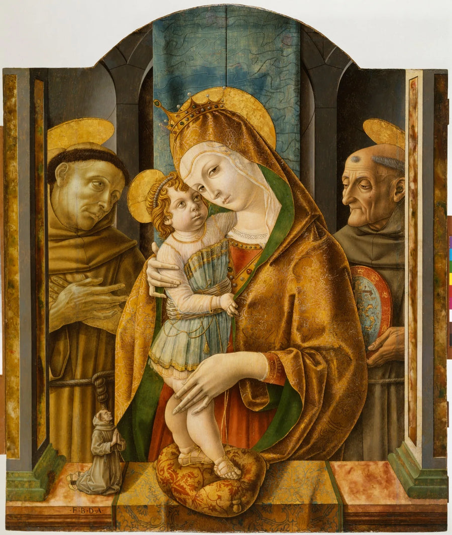 Virgem com o Menino, santos e um doador - Carlo Crivelli