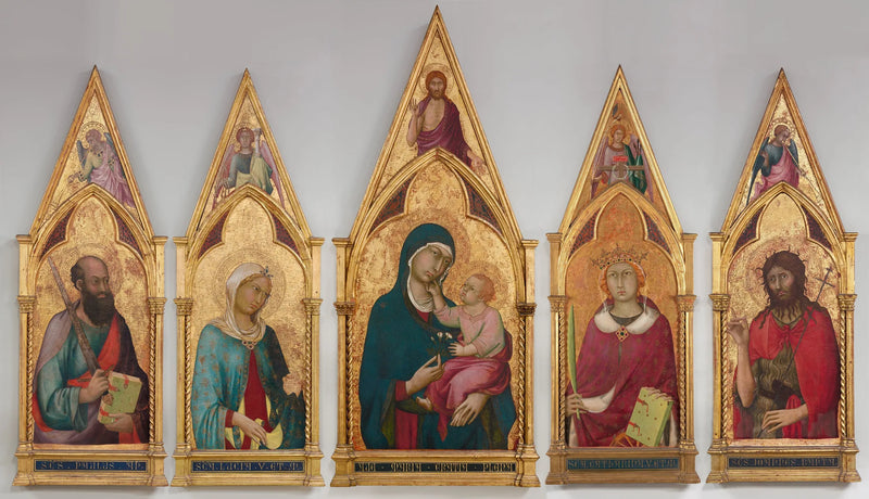 Virgem com o Menino e santos - Simone Martini