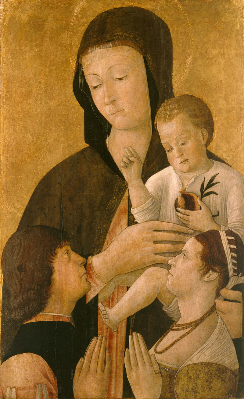 Virgem com o Menino e Dois Doadores - Gentile Bellini