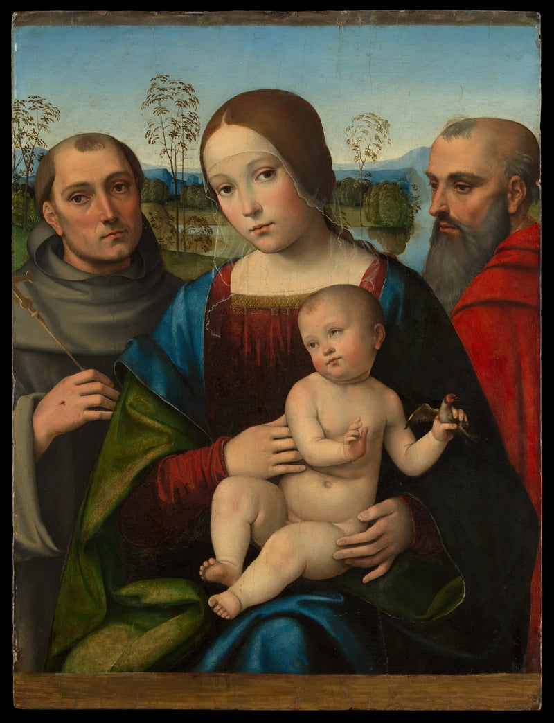 Virgem com o Menino com os santos Francisco e Jerônimo - Francesco Francia