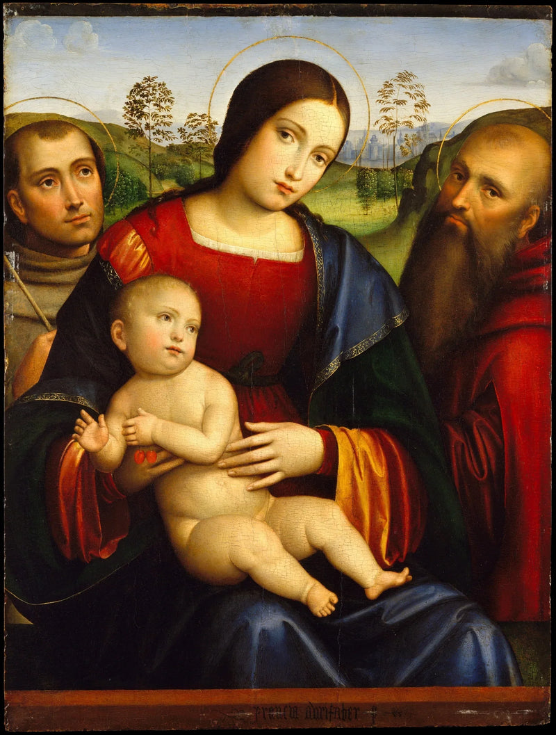 Virgem com o Menino com os santos Francisco e Jerônimo - Francesco Francia