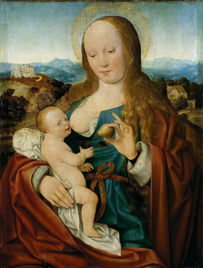 Virgem com o Menino com pera - Joos van Cleve