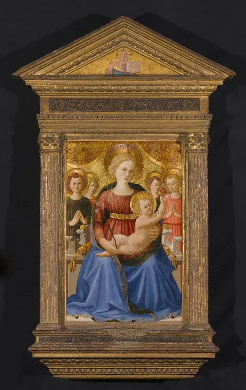 Virgem com o Menino com quatro anjos e o Redentor - Zanobi Strozzi