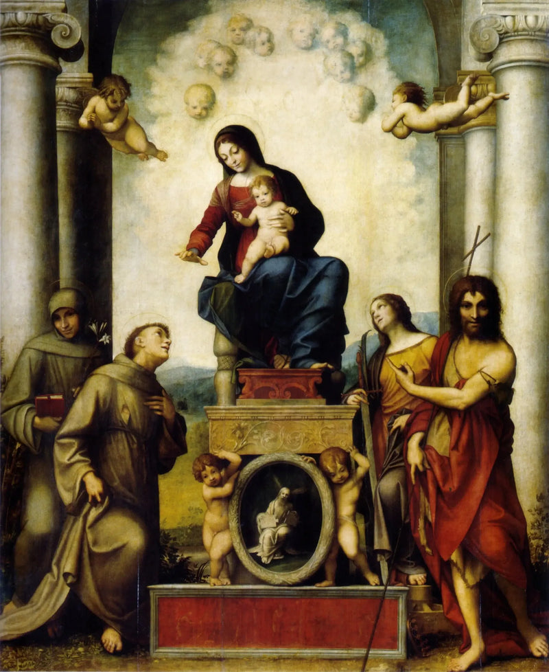 Virgem com o Menino e São Francisco - Antonio da Correggio