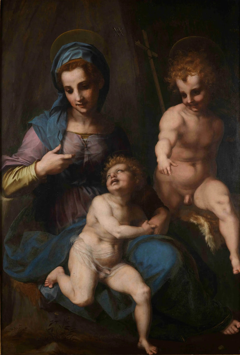 Virgem com o Menino e São João Batista criança - Andrea del Sarto