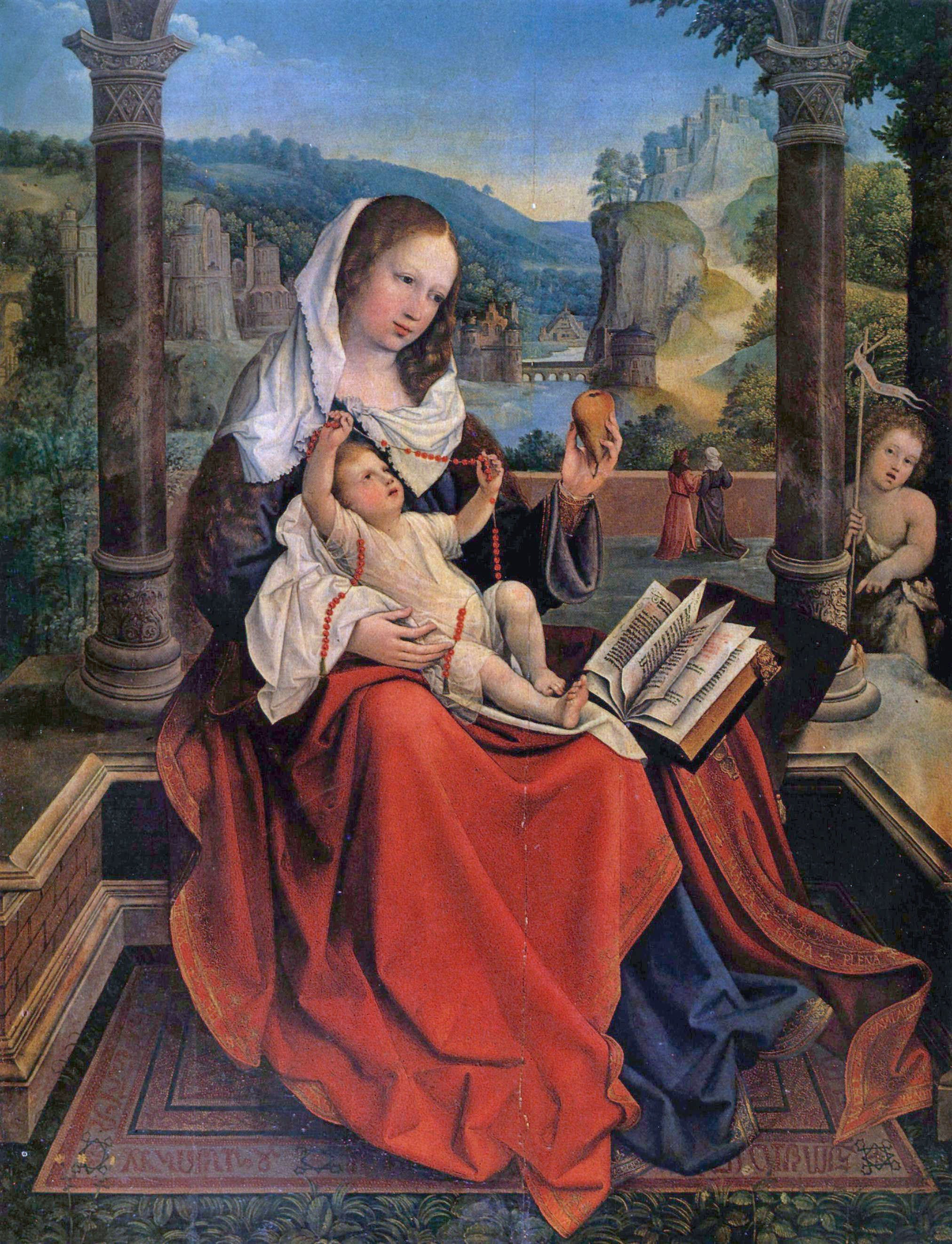 Vierge à l'Enfant avec Saint Jean-Baptiste - Bernard van Orley image 1 reproduction réalisée par Alpha Reproduction