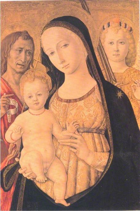 Virgem com o Menino com São João Batista e São Miguel Arcanjo - Matteo di Giovanni