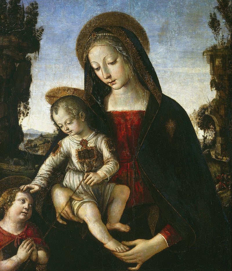 Virgem com o Menino e São João Batista - Pinturicchio