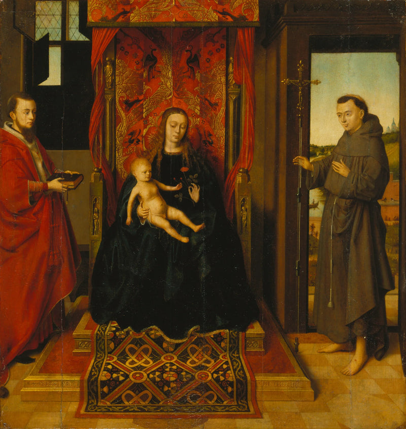 Virgem com o Menino, com São Jerônimo e São Francisco - Petrus Christus