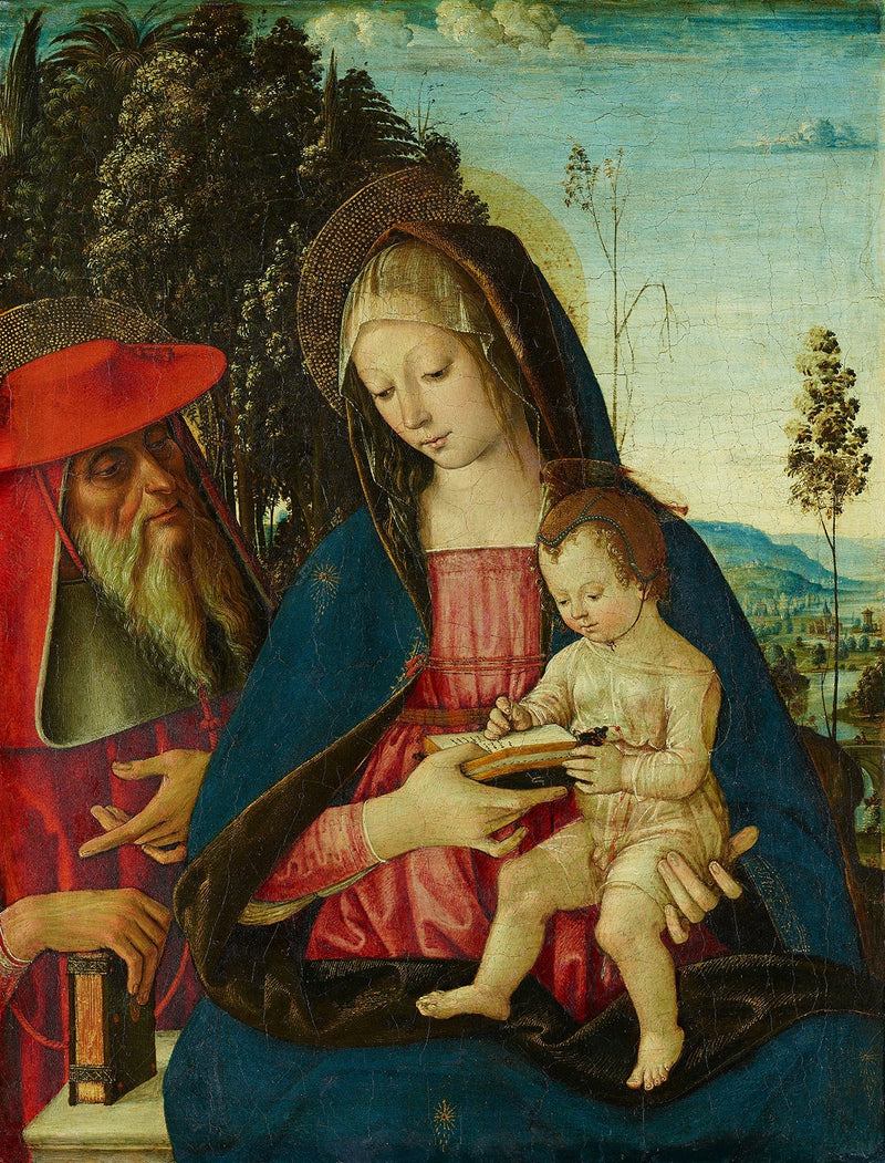 Virgem com o Menino e São Jerônimo - Pinturicchio