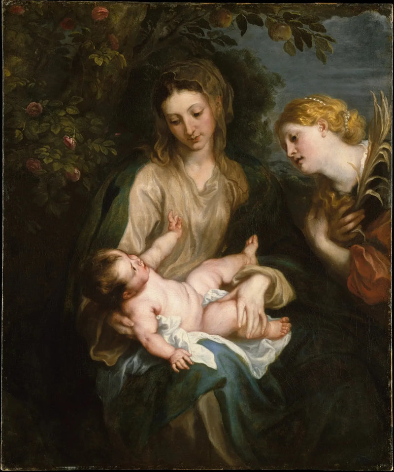 Virgem com o Menino e Santa Catarina de Alexandria - Antoine van Dyck