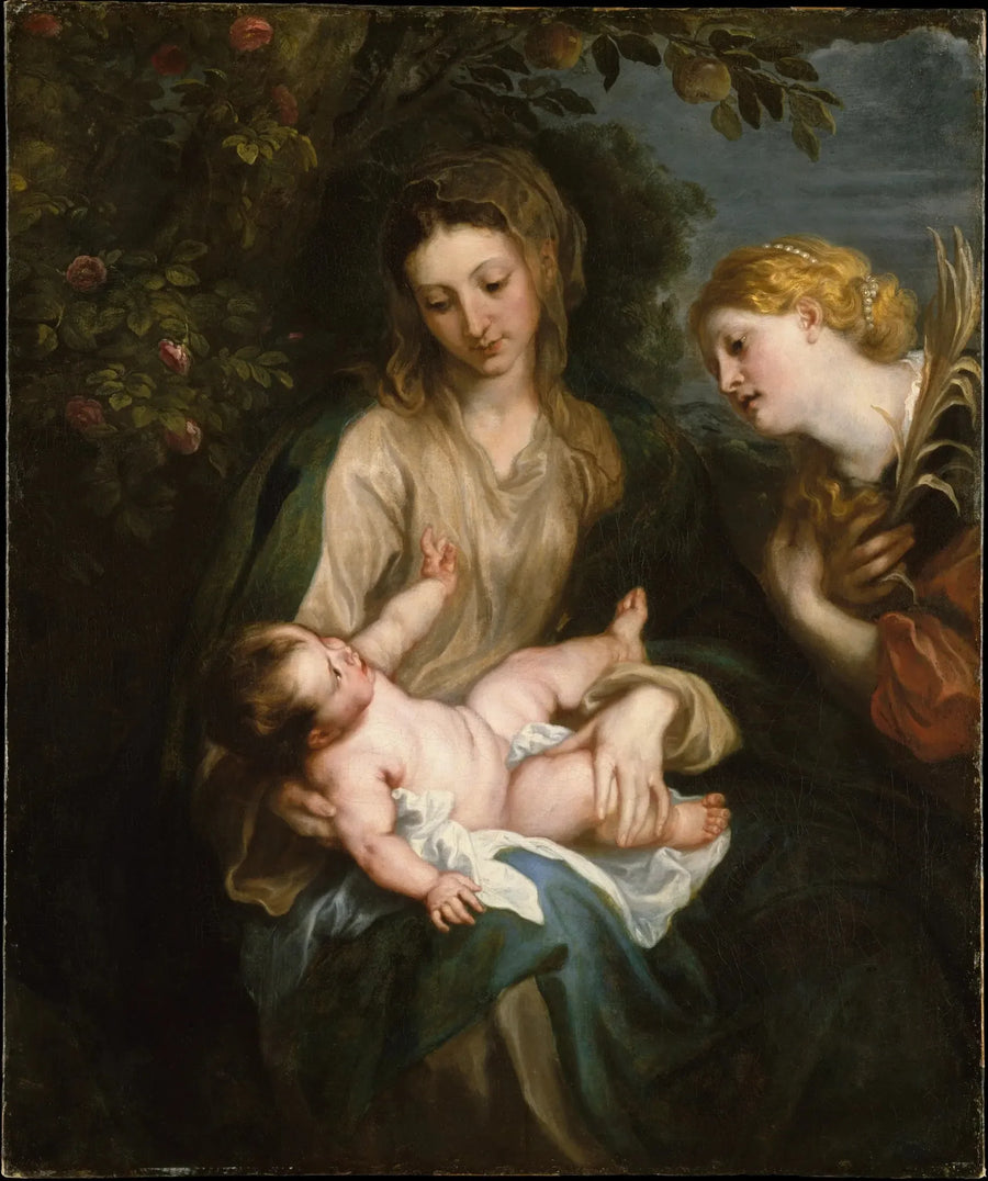 Virgem com o Menino e Santa Catarina de Alexandria - Antoine van Dyck