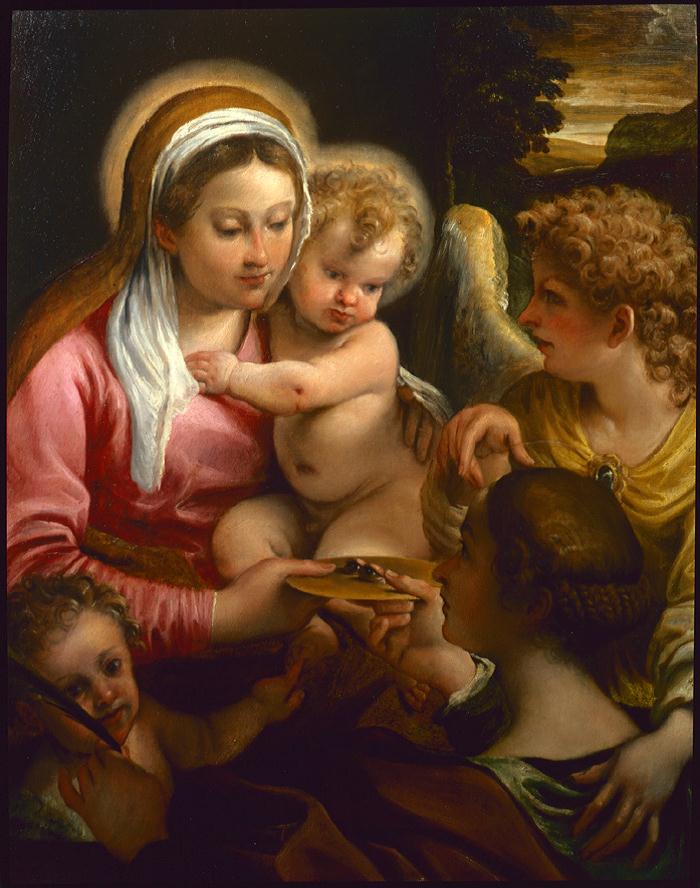 Virgem com o Menino, Santa Lúcia e o Jovem João Batista - Annibale Carracci