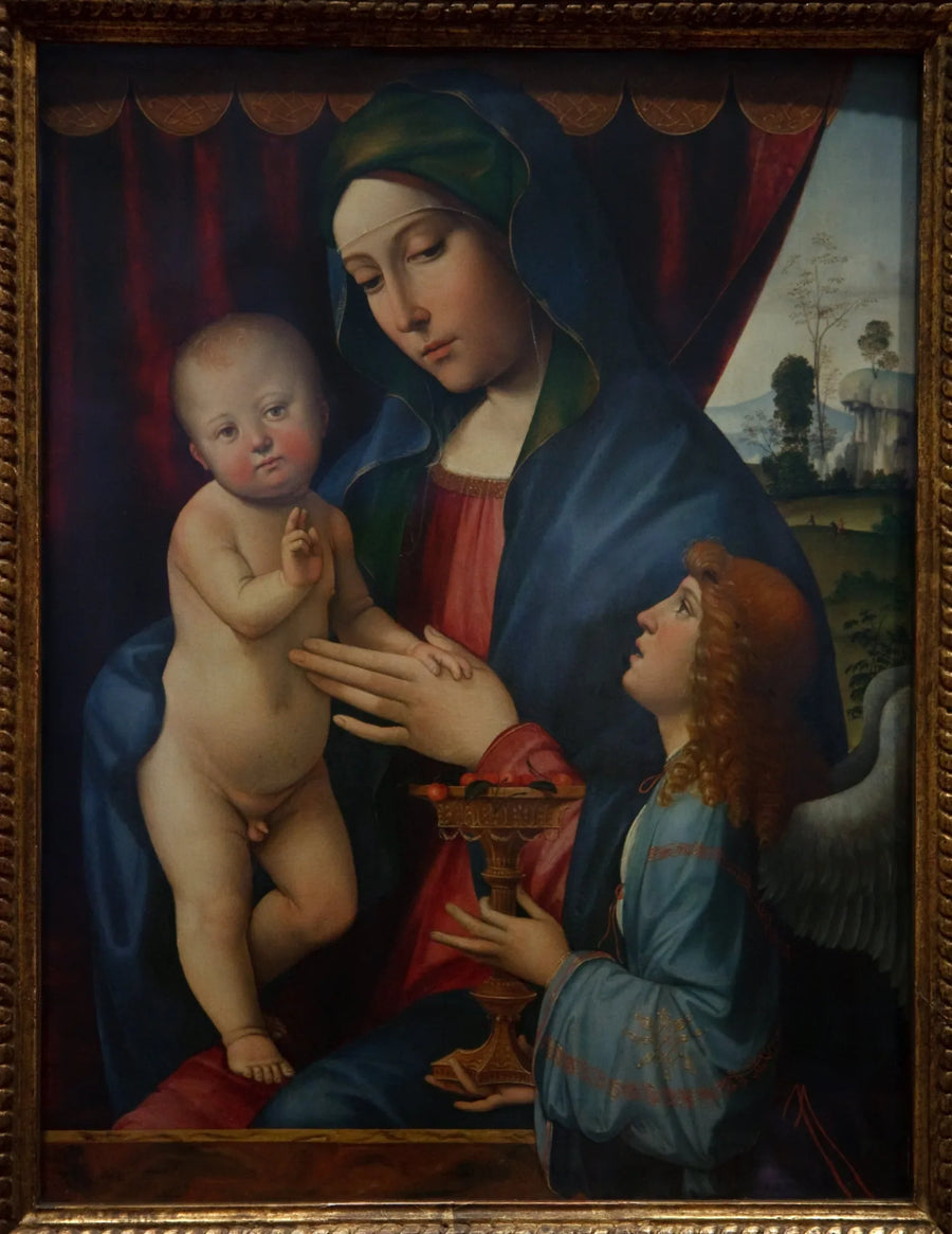 Virgem com o Menino e um anjo - Francesco Francia