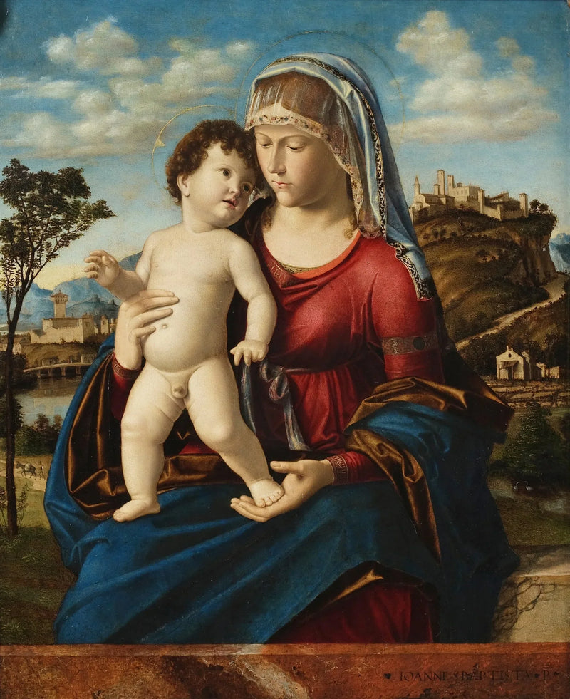 Virgem com o Menino em uma paisagem - Cima da Conegliano