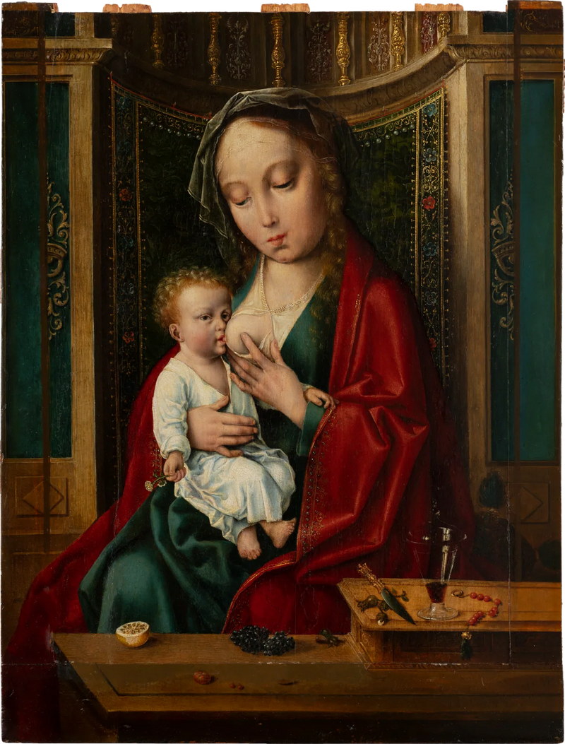 Virgem com o Menino na Nicho - Joos van Cleve