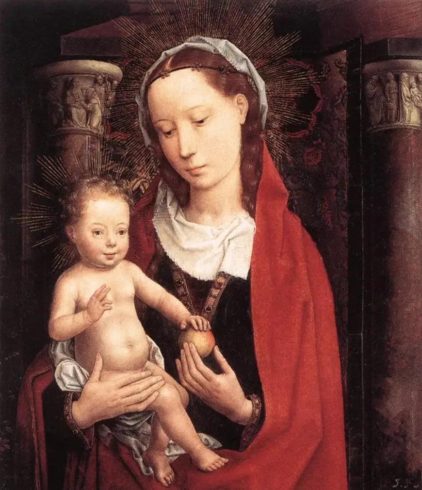Virgem com o Menino de pé - Hans Memling