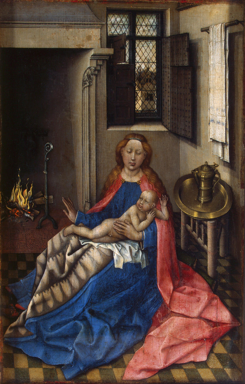 Virgem com o Menino diante da lareira - Robert Campin