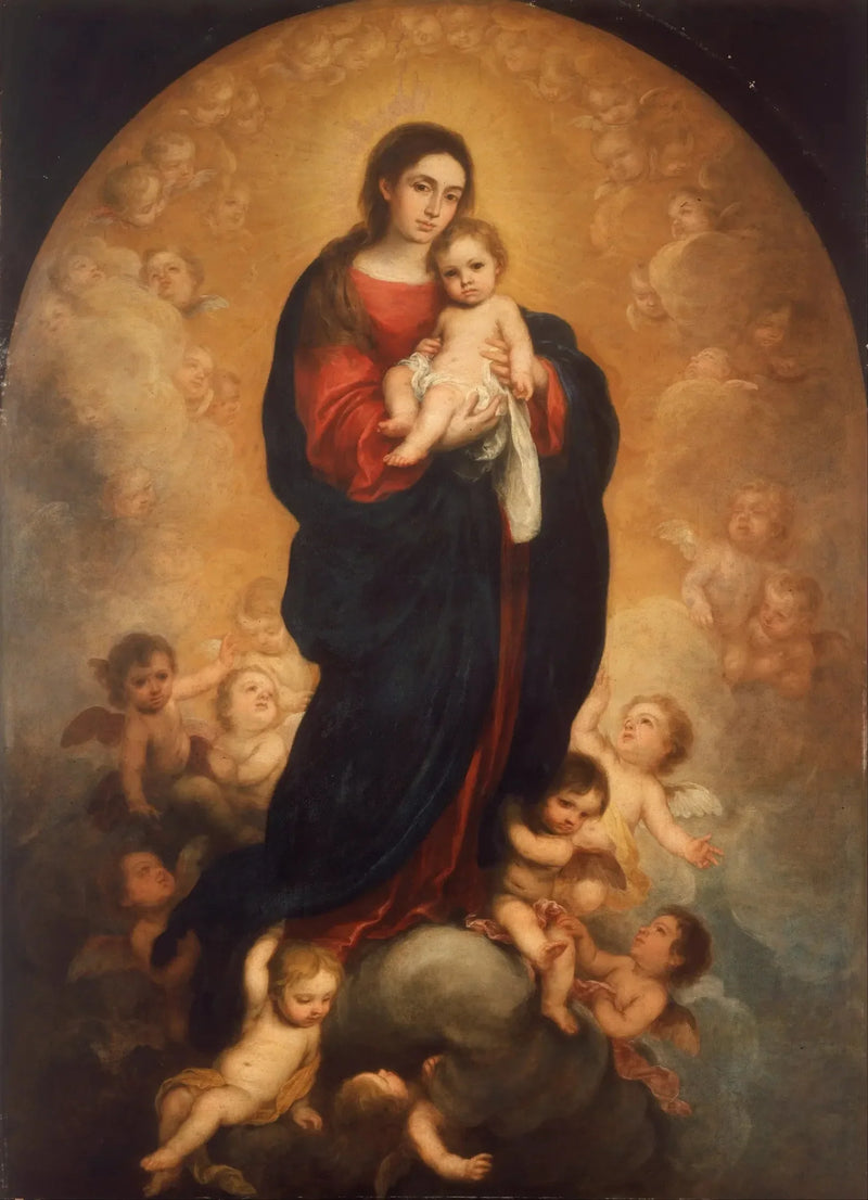 Virgem com o Menino em glória - Bartolomé Esteban Murillo