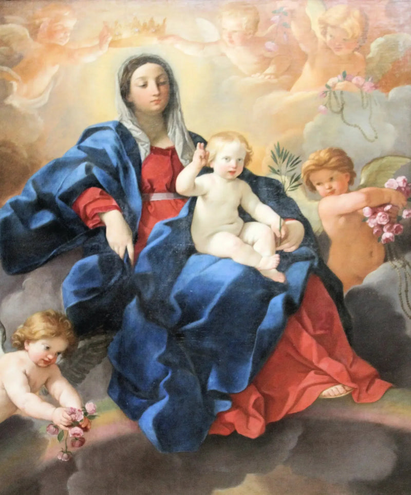 Virgem com o Menino cercada por anjos - Guido Reni