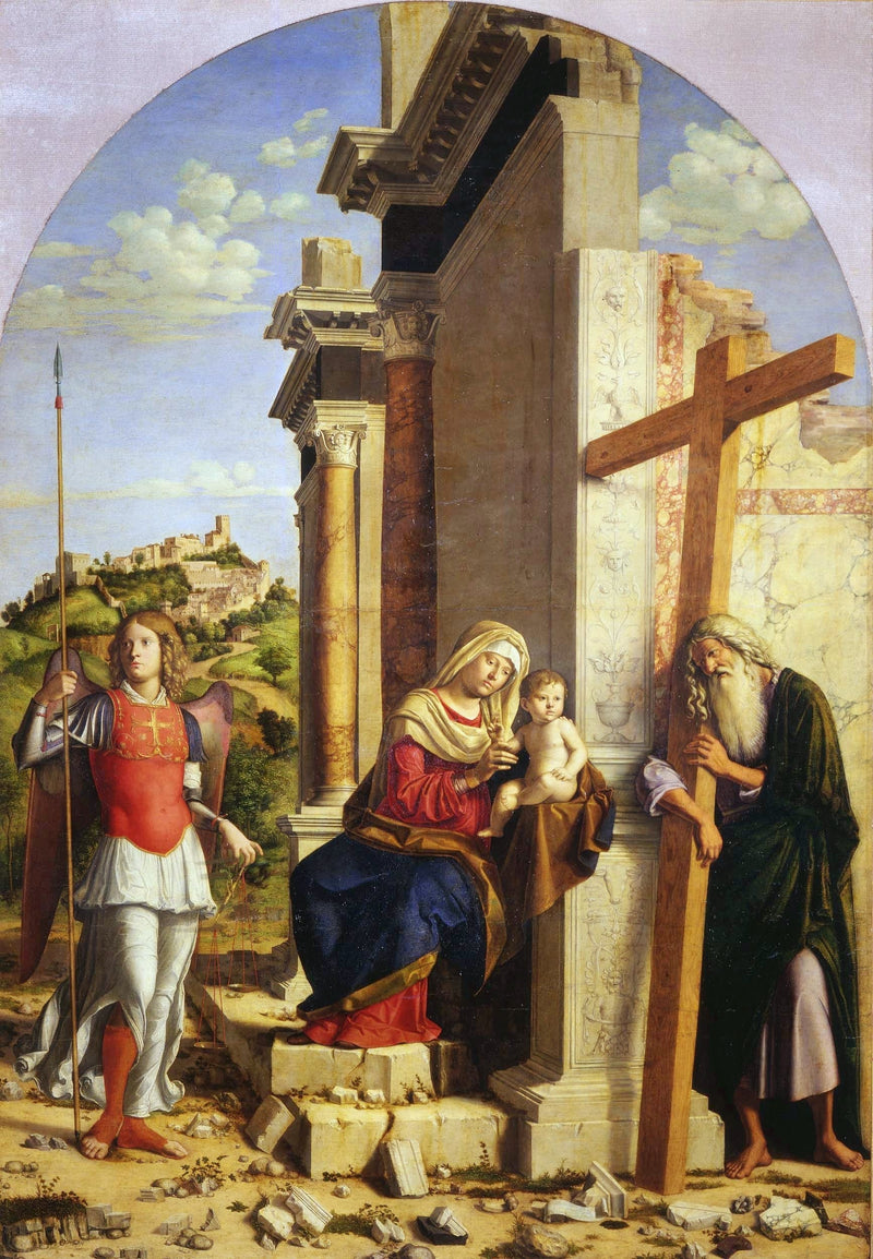 Virgem com o Menino entre o arcanjo São Miguel e o apóstolo São André - Cima da Conegliano