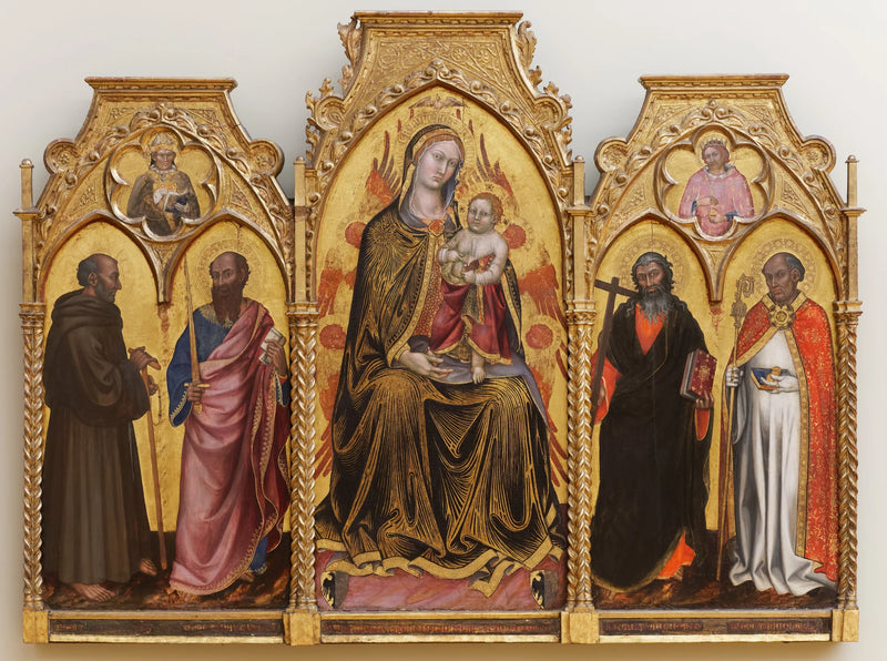 Virgem com o Menino entre os santos Gérard, Paulo, André e Nicolau - Taddeo di Bartolo