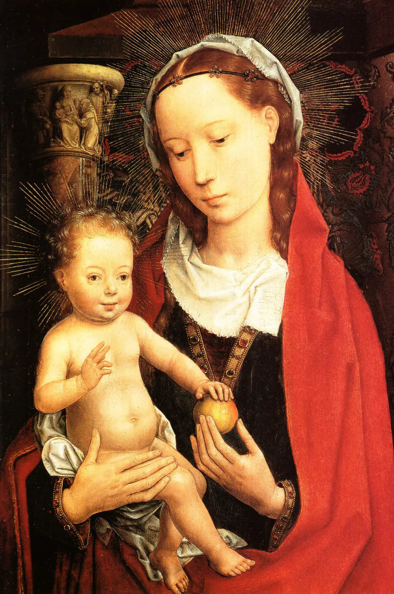 Virgem com o Menino em meia-figura - Hans Memling