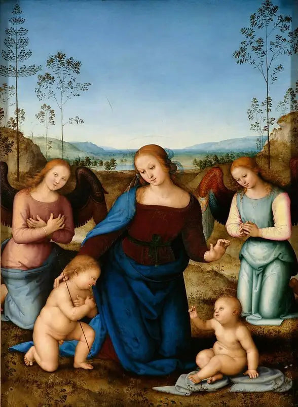 Virgem com o Menino, São João e Dois Anjos - Pietro Perugino