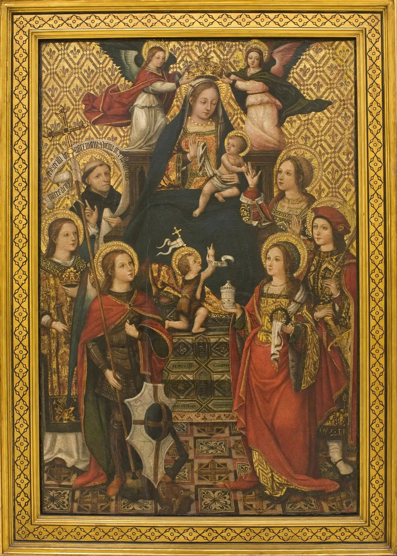 Virgem com o Menino, Santos e Anjos - Vicente Masip