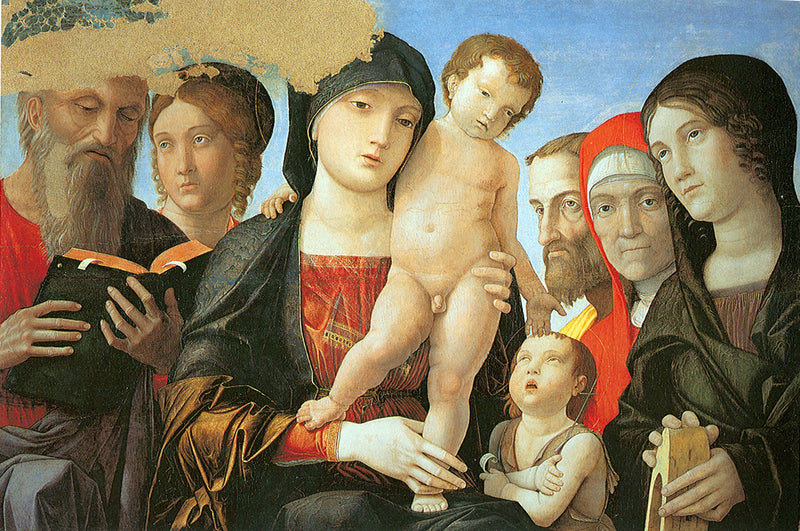 Virgem com o Menino e santos - Andrea Mantegna