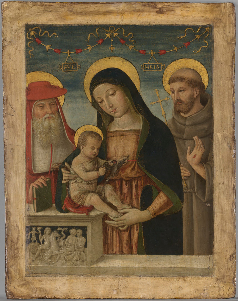 Virgem com o Menino com São Jerônimo e São Francisco de Assis - Pinturicchio