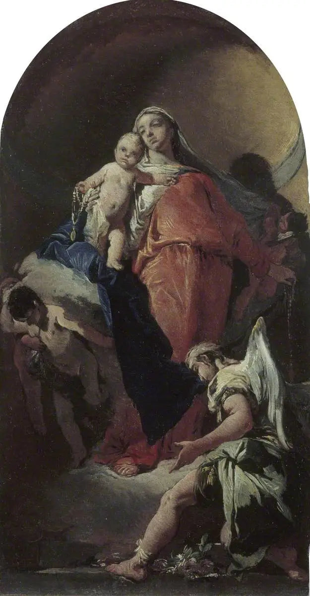 Virgem com o Menino e um anjo - Giovanni Battista Tiepolo