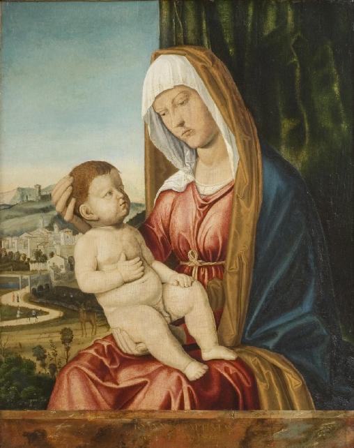 Virgem com o Menino diante de uma paisagem - Cima da Conegliano