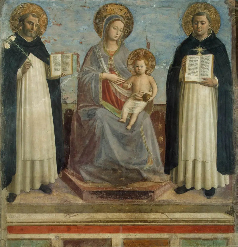Virgem com o Menino entre os santos Domingos e Santo Tomás de Aquino - Fra Angelico