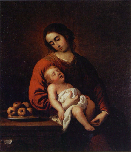 Virgem com o Menino Jesus Dormindo - Francisco de Zurbarán