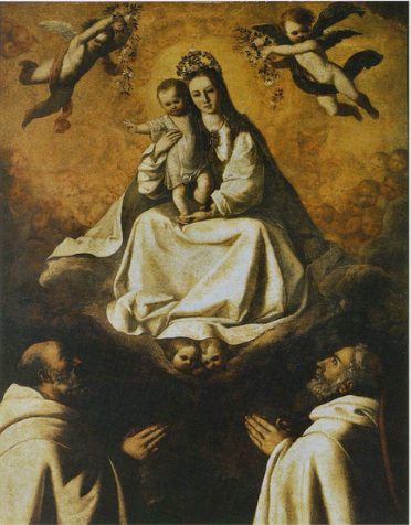 Virgem da Misericórdia com dois mercenários - Francisco de Zurbarrán
