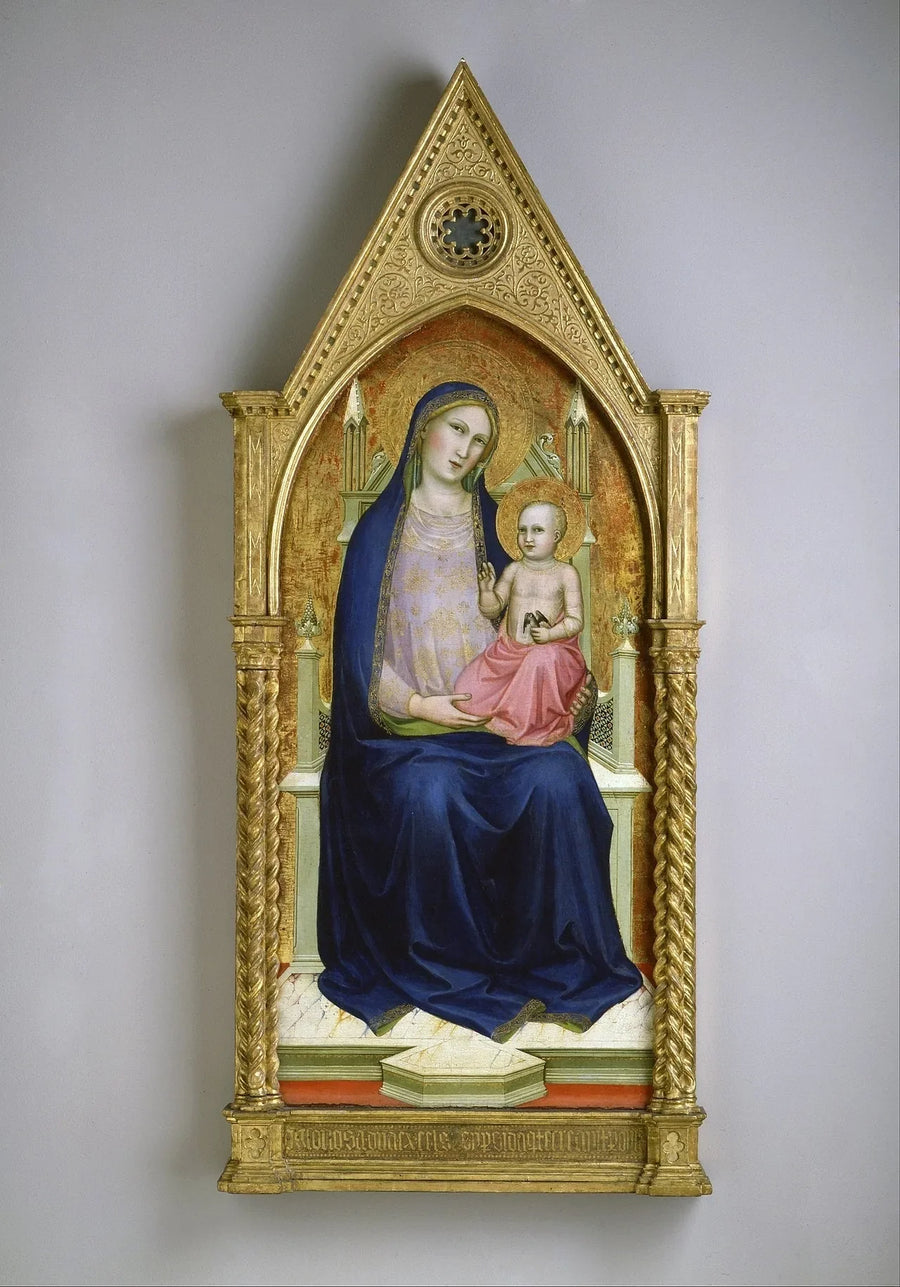 Virgem em majestade (trecho de um retábulo em dez partes) - Lorenzo Monaco