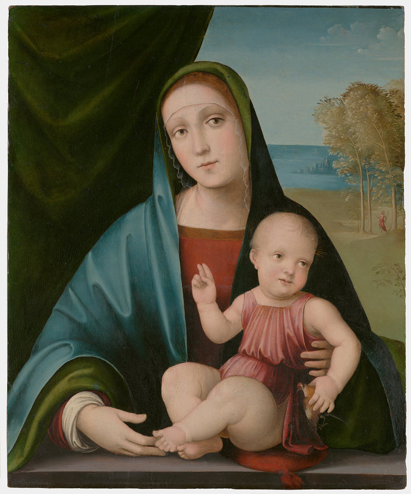Virgem e Criança sobre um parapeito - Francesco Francia