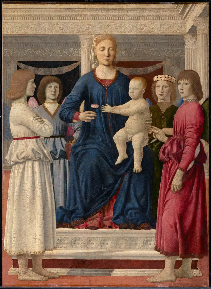 Virgem e o Menino com Quatro Anjos - Piero della Francesca