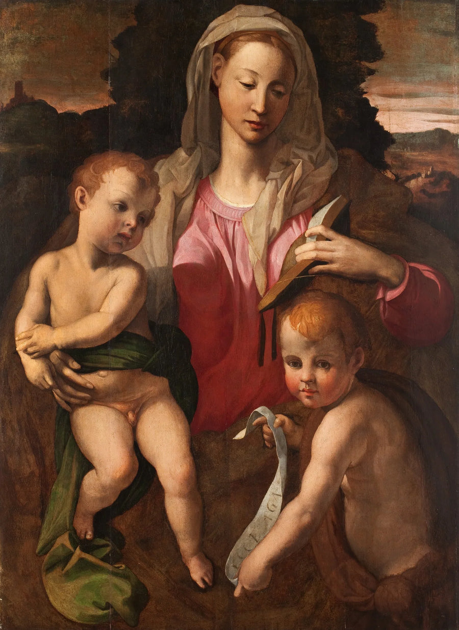 Virgem e o Menino com São João Batista. - Bronzino