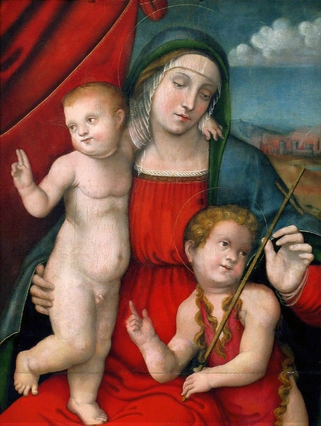 Virgem e o Menino com São João Batista. - Francesco Francia