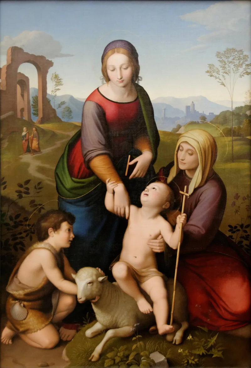 Virgem Maria, Santa Isabel, Jesus, João Batista - Johann Friedrich Overbeck