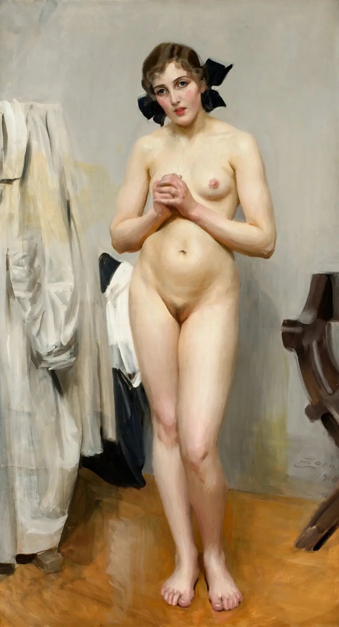 Vierzehn Jahre, ich glaube schon - Anders Zorn image 1 copie de tableau peinte à la main