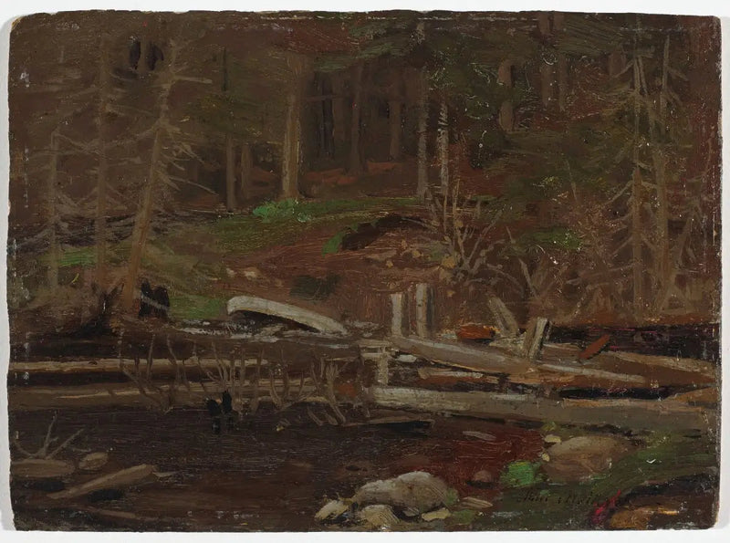 Antigo dique de madeira, parque Algonquin - Tom Thomson