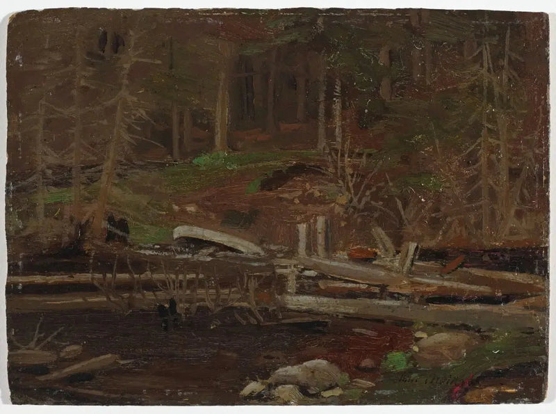 Antigo dique de madeira, parque Algonquin - Tom Thomson